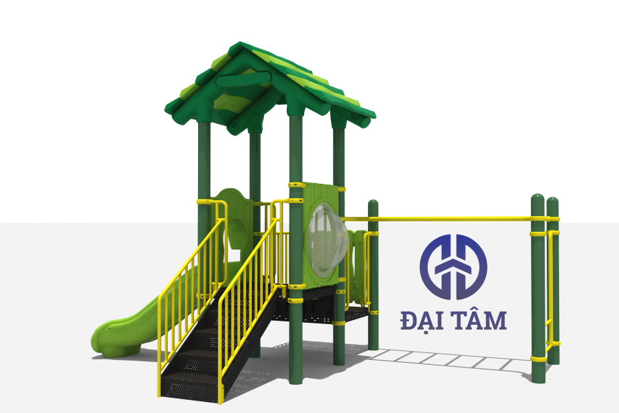 Công viên giải trí Sân chơi trong rừng có cầu trượt ngoài trời cho trẻ em DTS21