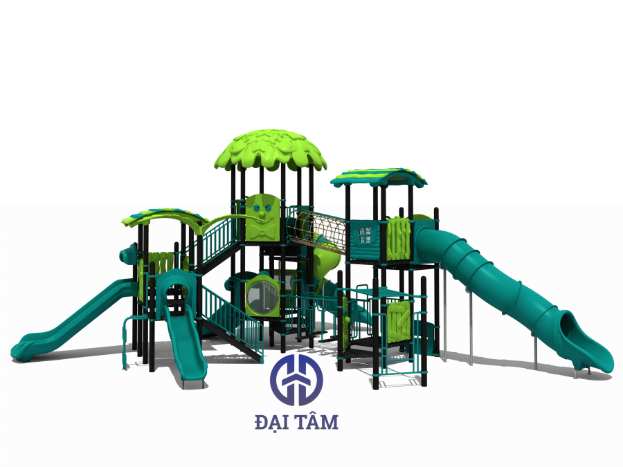 Sân chơi trong rừng dành cho trẻ em ngoài trời với thiết bị trượt cho công viên phiêu lưu DTS17